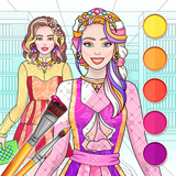Игра Принцессы: раскраски с блестками - играть онлайн бесплатно