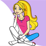 Категория Раскраски с барби по серии мультфильмов для девочек Барби играет в теннис