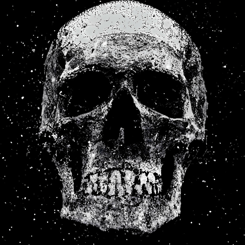 Dark limited. Человеческий череп в темноте.