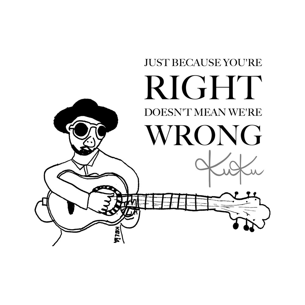 Just because you're right doesn't mean i'm wrong.перевести на русский. Dont right