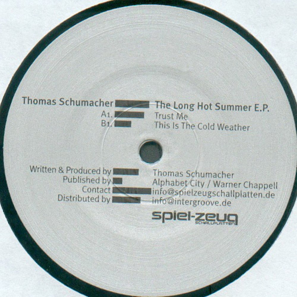 Thomas Schumacher Electro album 2008-2009.