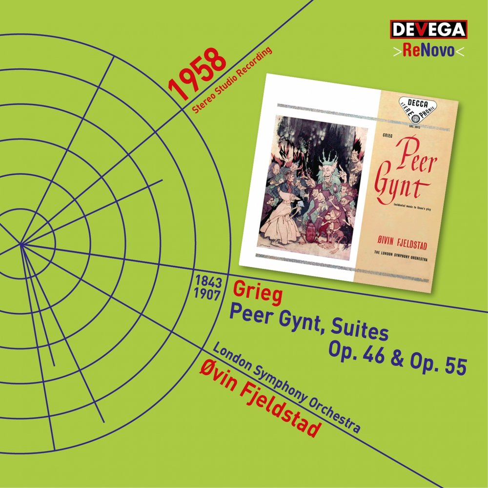 Peer gynt op 46. Peer Gynt Suite. Peer Gynt Grieg London Symphony Orchestra Fjeldstad uk 1965.