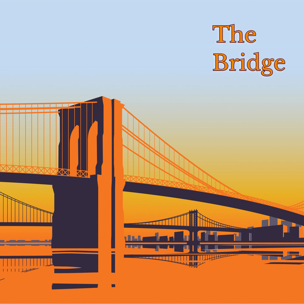 Бруклинский мост Нью-Йорк силуэт