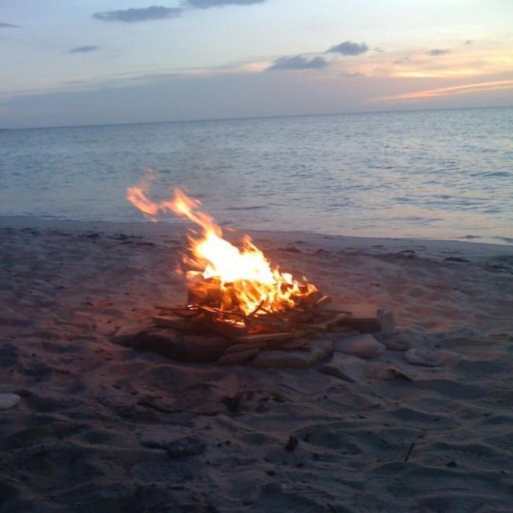 огонь пляж