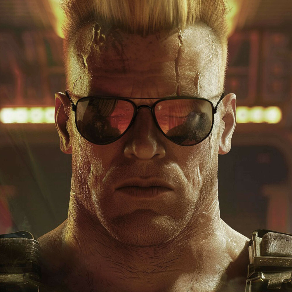 He is duke nukem. He is duke nukem