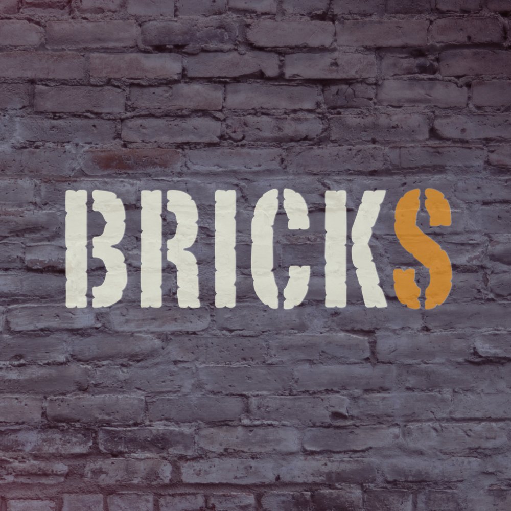 Brick text. Brick by Brick Band. Слово кирпич. Кирпичи музыка.