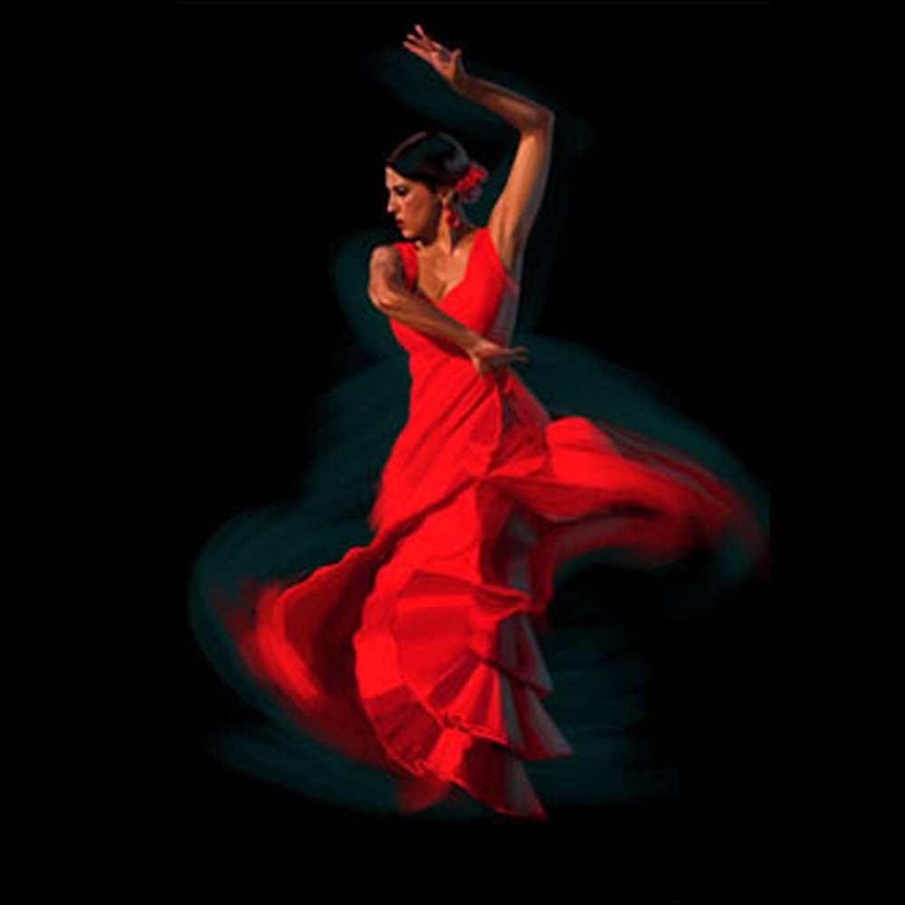 Девушка испанка танцовщица фламенко