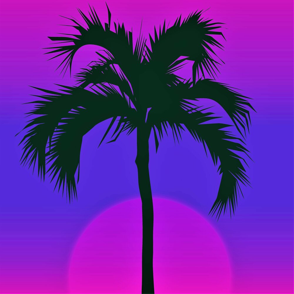 Фиолетовые пальмы