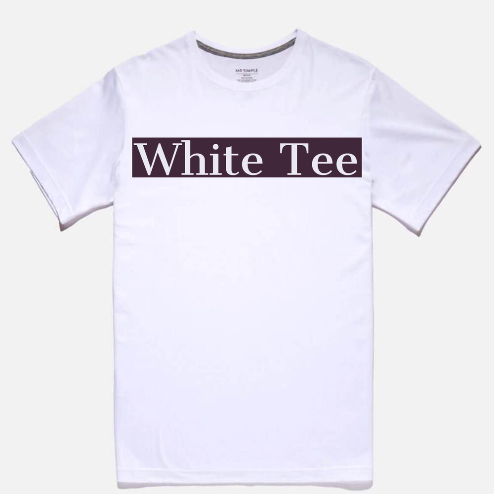 White tee текст