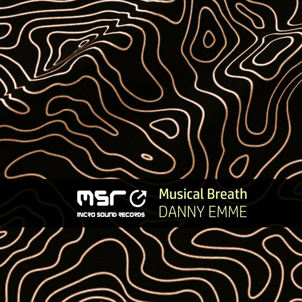 Breath music. Sound breathing Musical score.