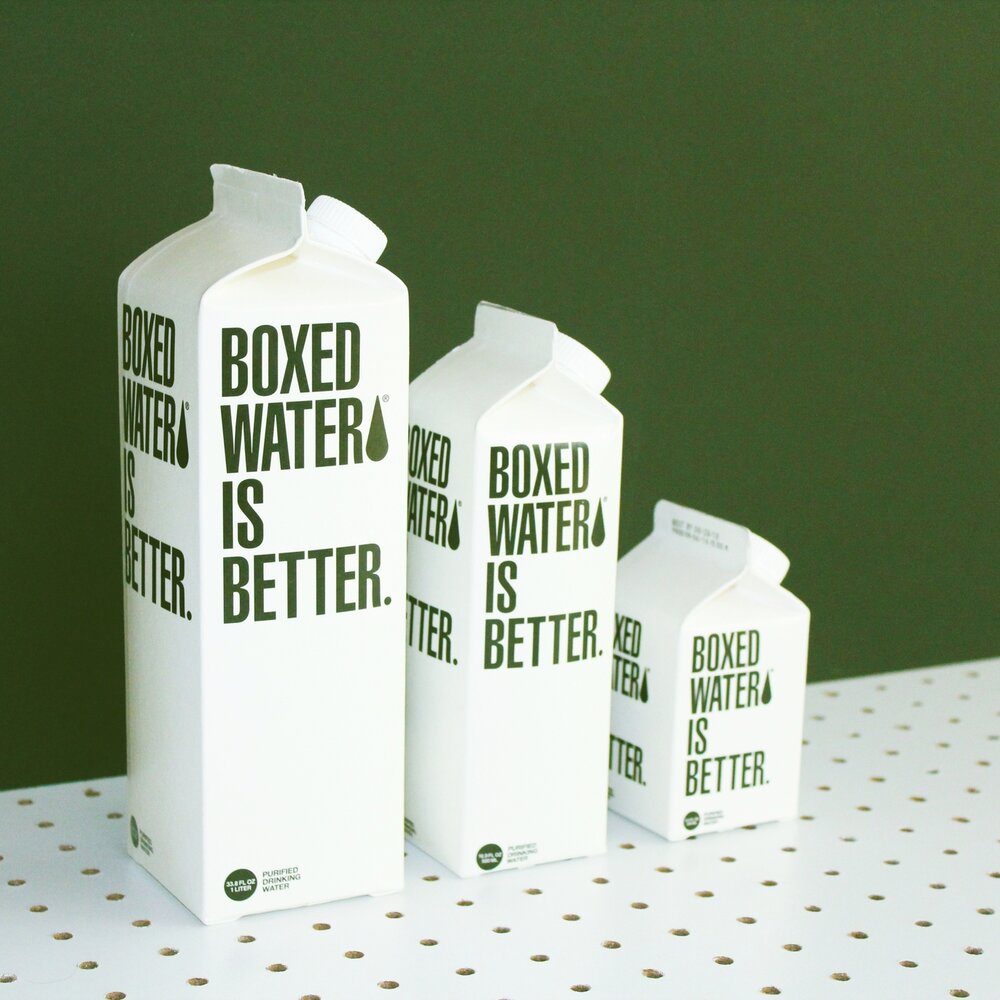 Water boxing. Water Box. Boxed Water is better. Boxed Water is even better.