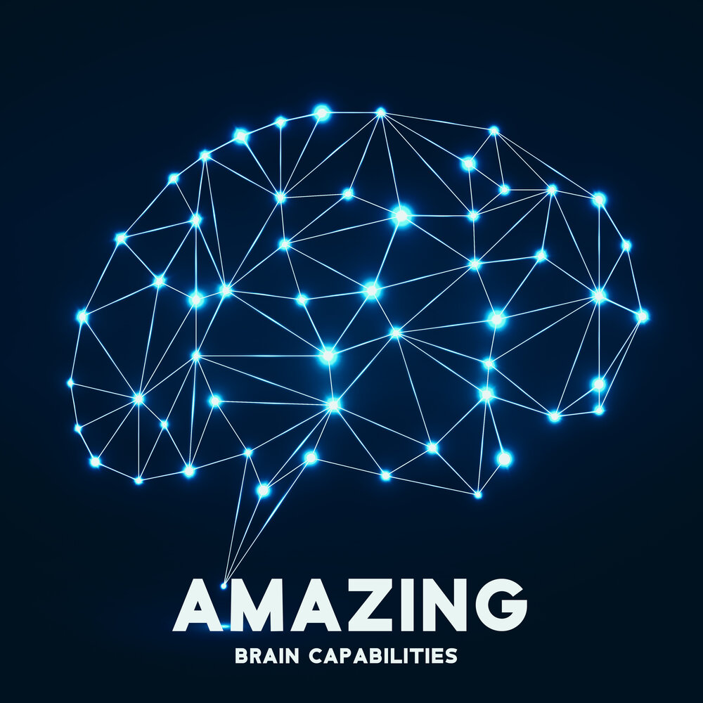 Brain capabilities. Amazing Brain. Intelligent, Clever, Brilliant, Bright.