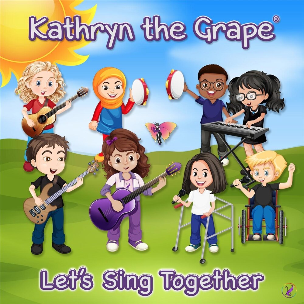 Sing together. Let's Sing together. Картинка Let' Sing together. Grape Music. The more we get together детская песня.