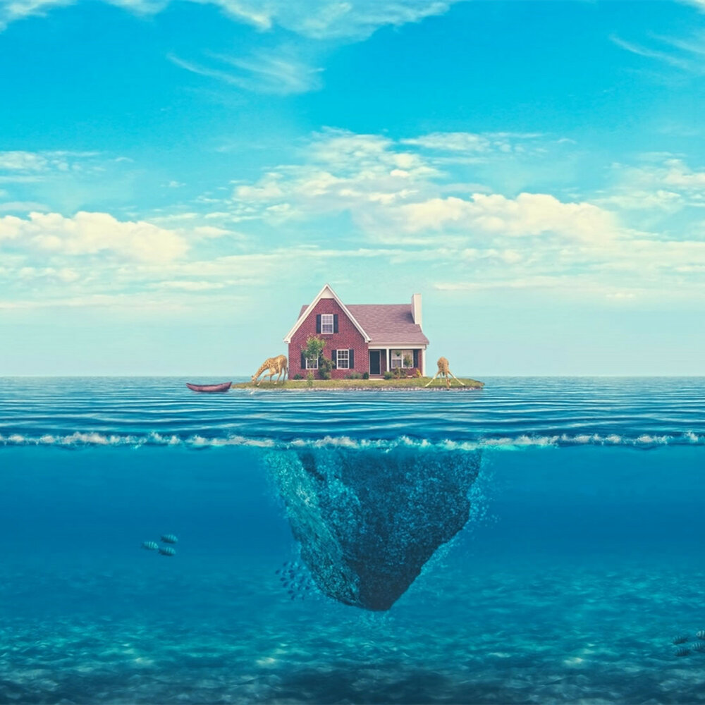 Дом у моря рисунок