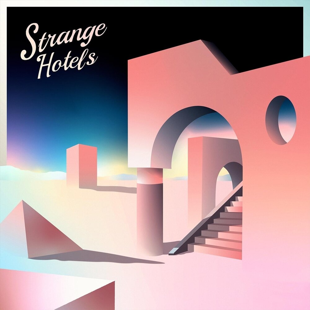 Strange hotels. City Pop album Cover.