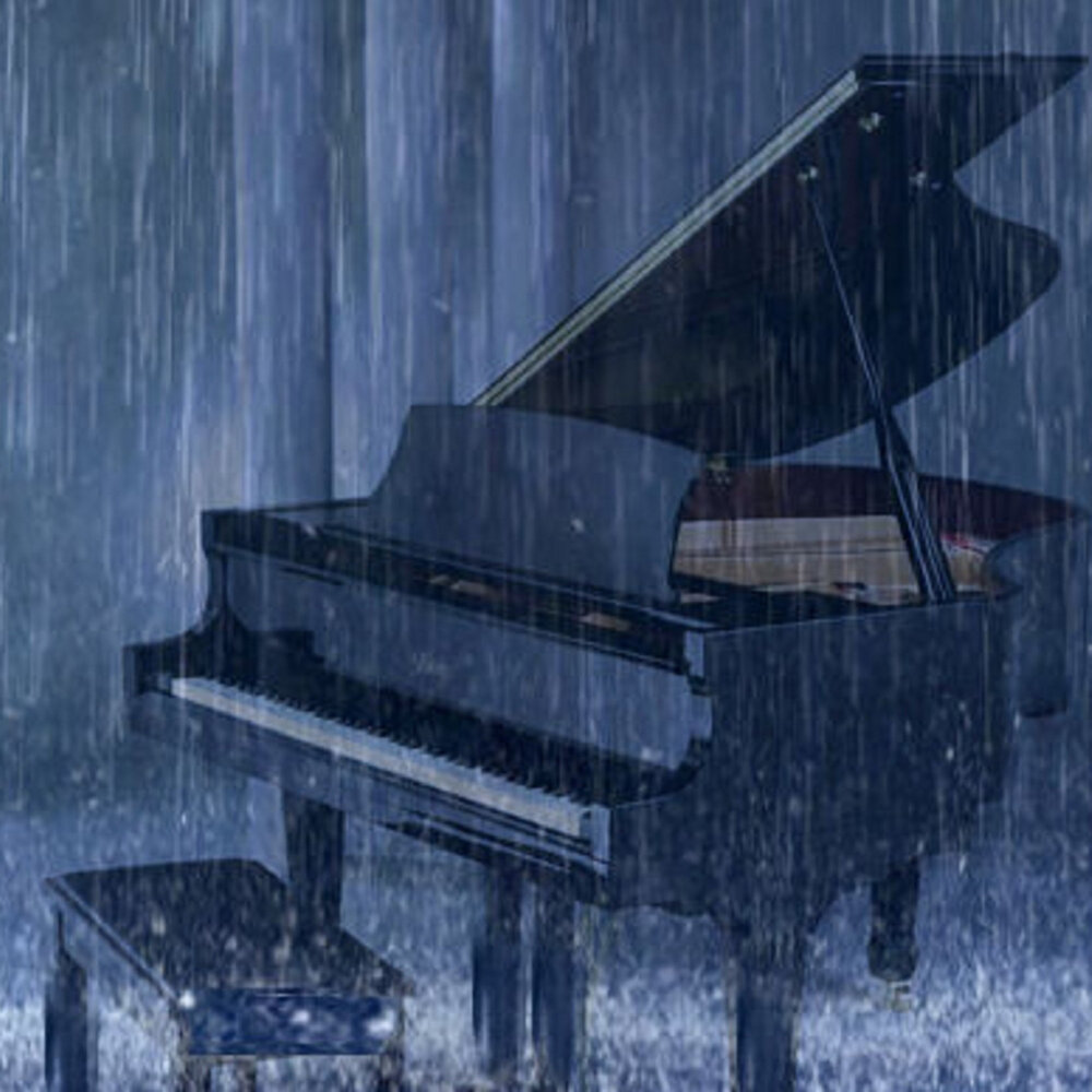 Piano in the rain. Музыкальный фон пианино.