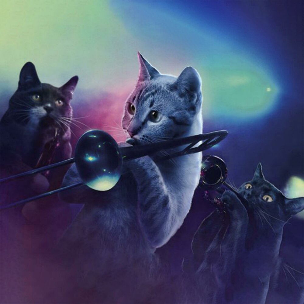 Музыкальных кошечек. Музыкальные коты. Кот с тромбоном. Коты музыканты. Кошка и саксофон.
