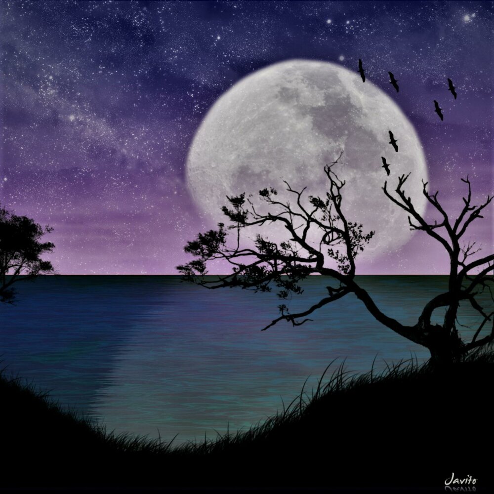 Картина Луна. Картины с луной и лунной дорожкой. Композиция лунный свет. Картина на фоне Луны. Песня луна дорожка