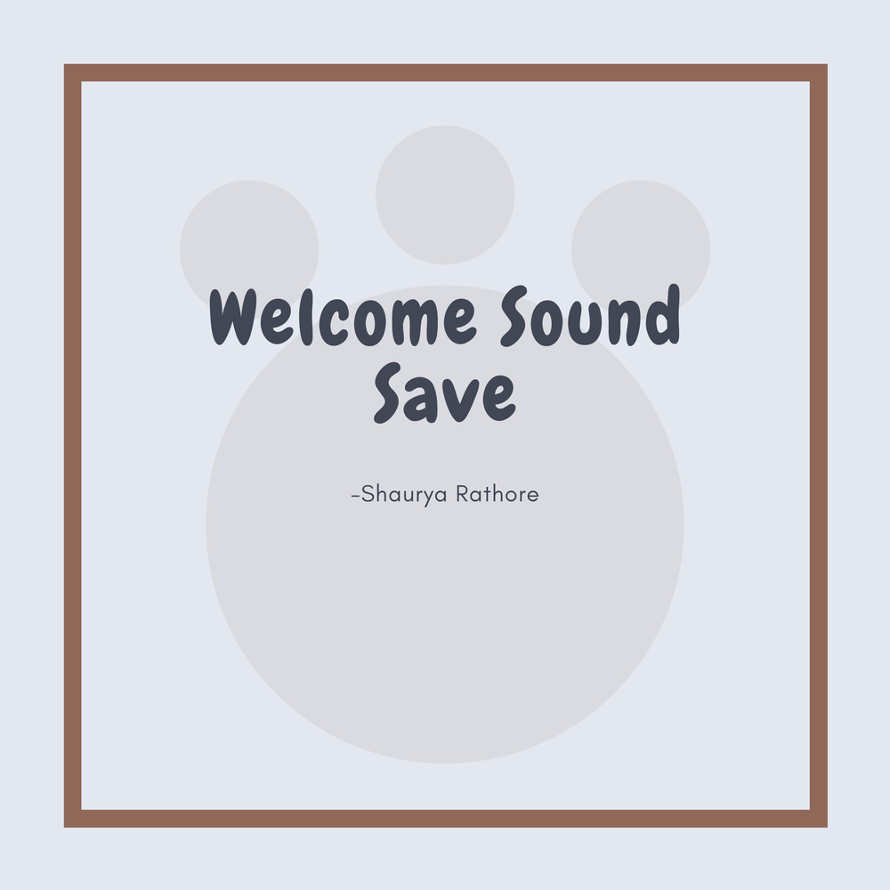 Save the sound. Sound Welcome Sound. We save the Sound.