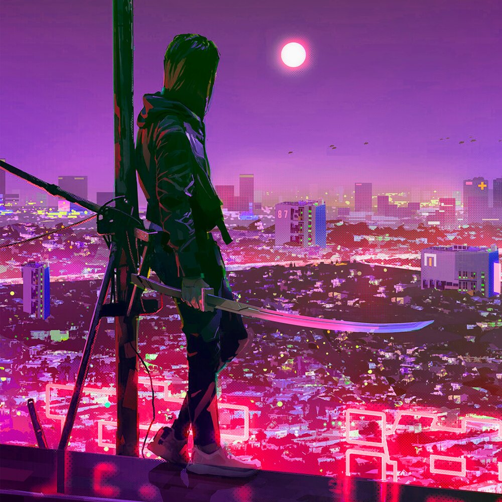 Cyberpunk 2077 Samurai неон