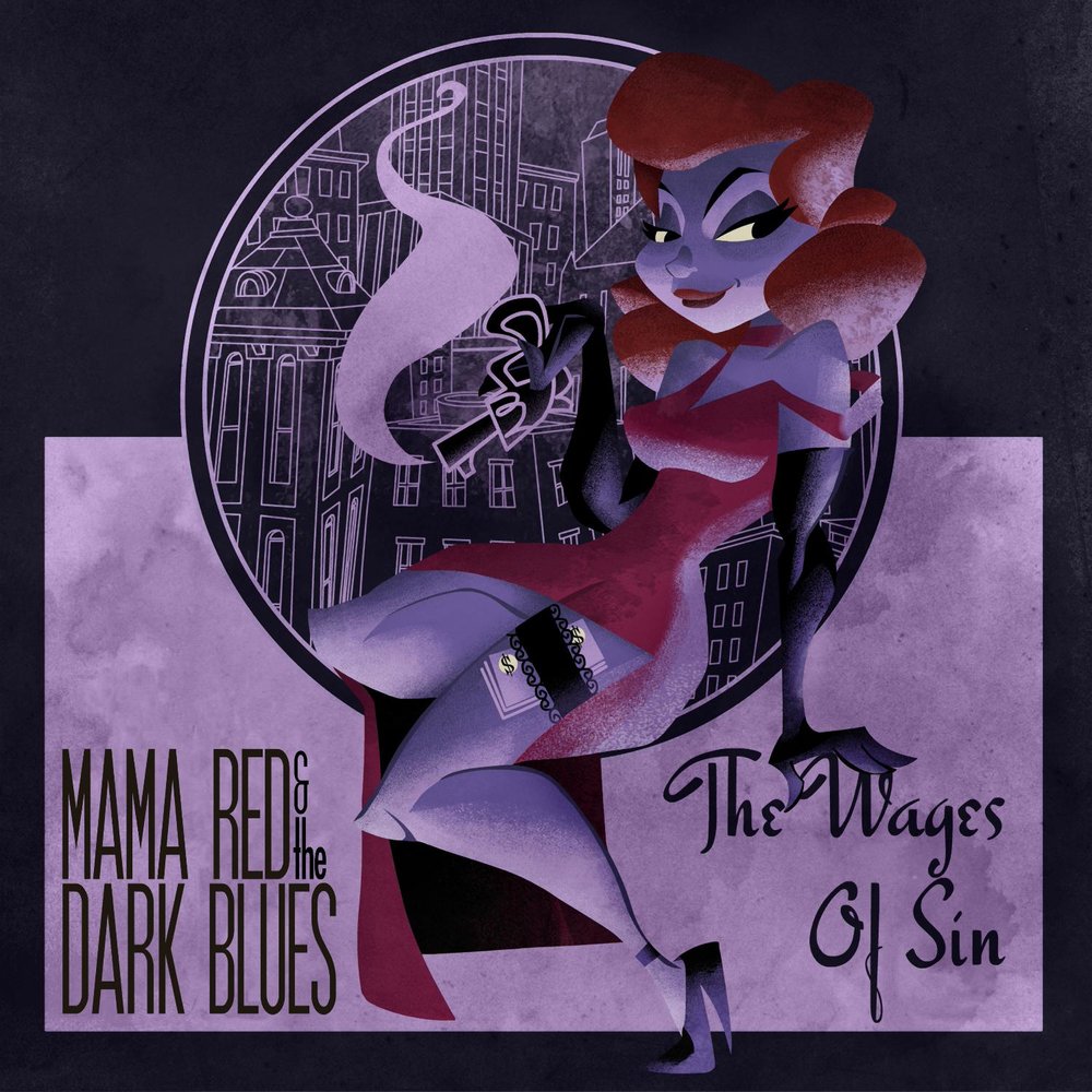 Dark blues. Mama Red.