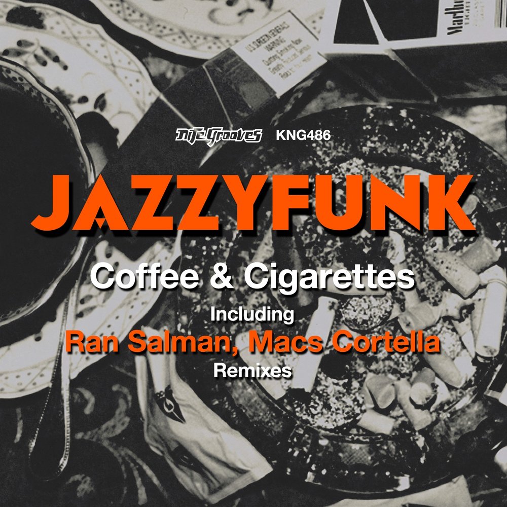 Кофе и сигареты обложка DVD диск. JAZZYFUNK. Обложки для mp3 фото альбом Coffee & cigarettes.