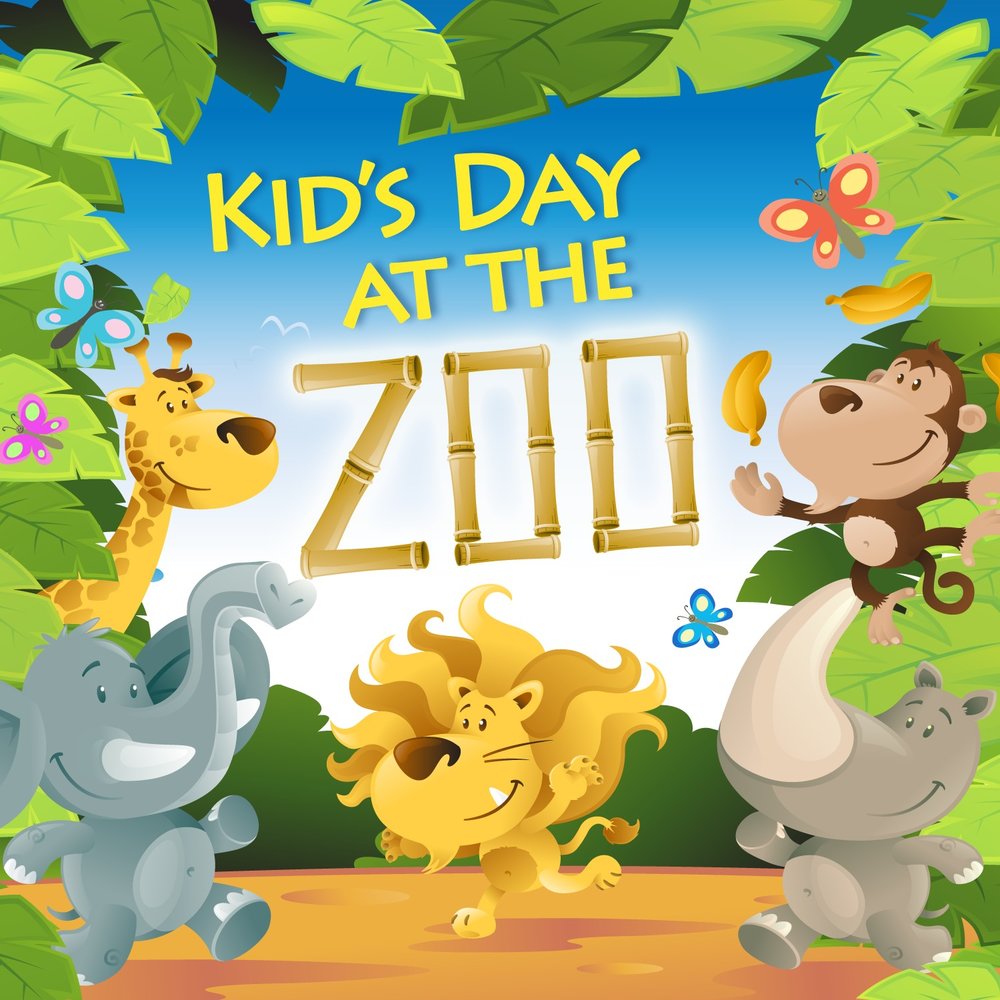 The children take to the zoo. At the Zoo. Kids Day. Children of the Days. Kids at the Zoo.