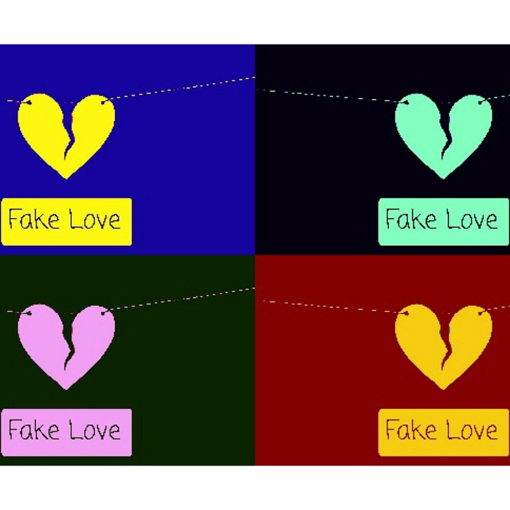 T love. Love is fake. Love fake Gift.