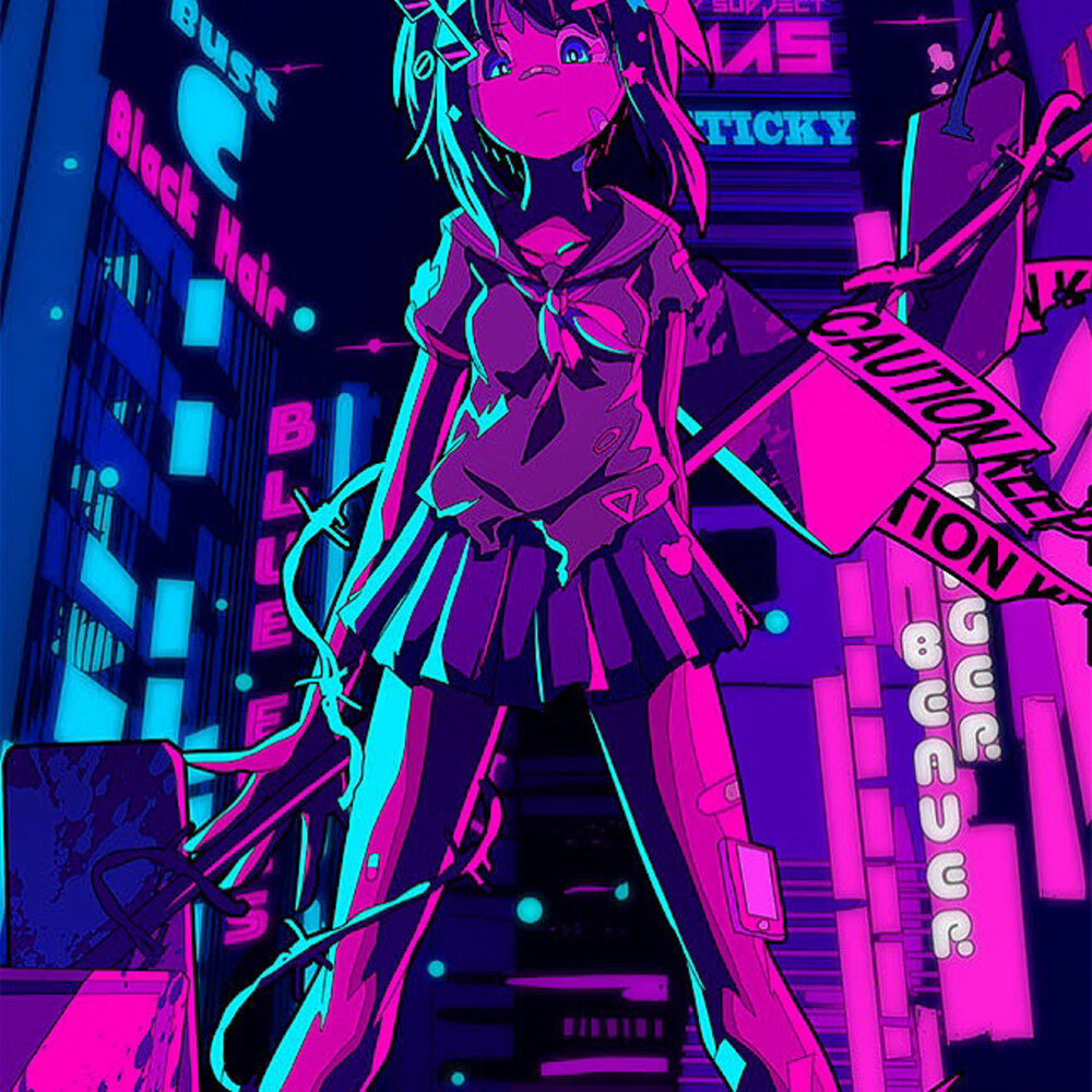 Cyberpunk girl anime art фото 86