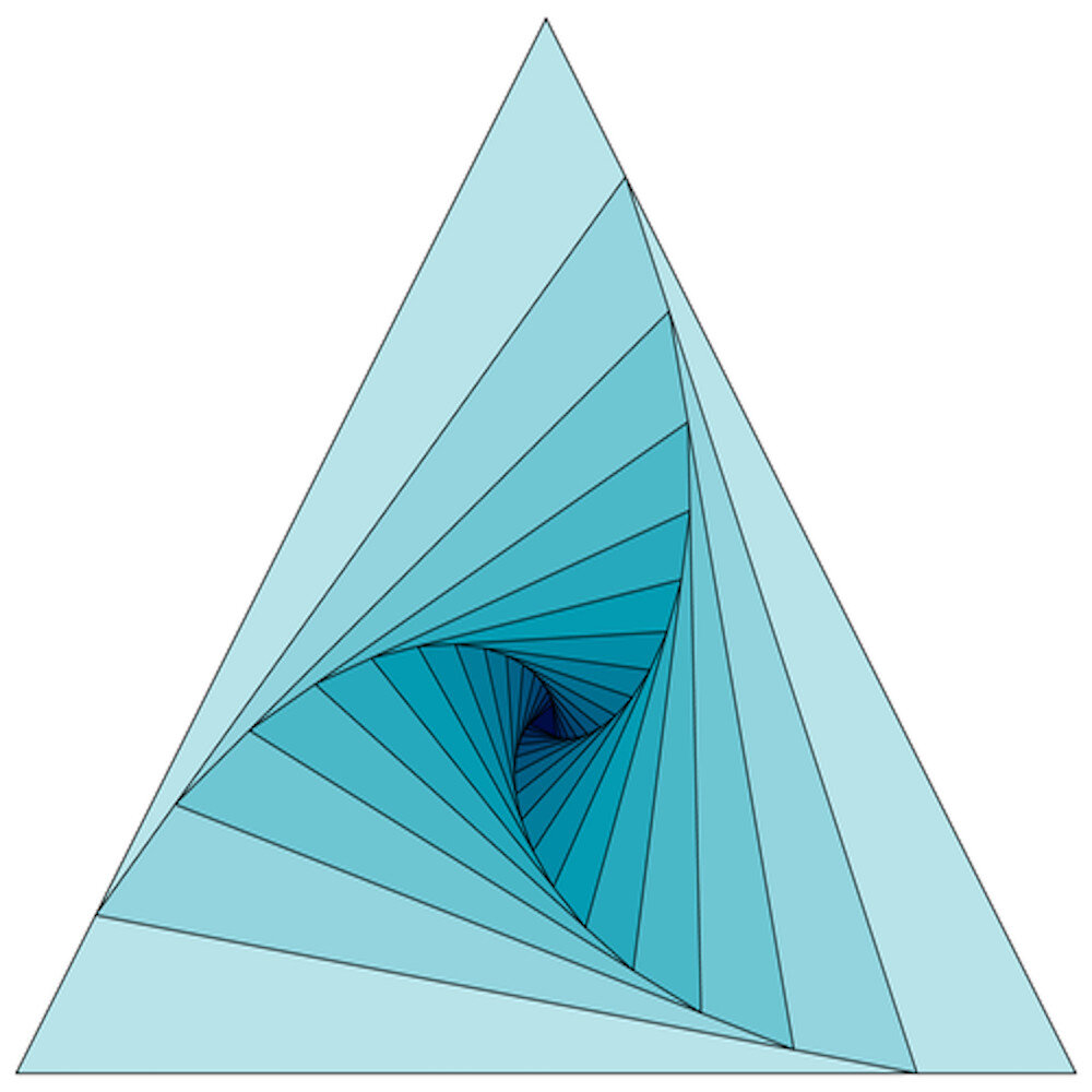 Спираль из треугольников