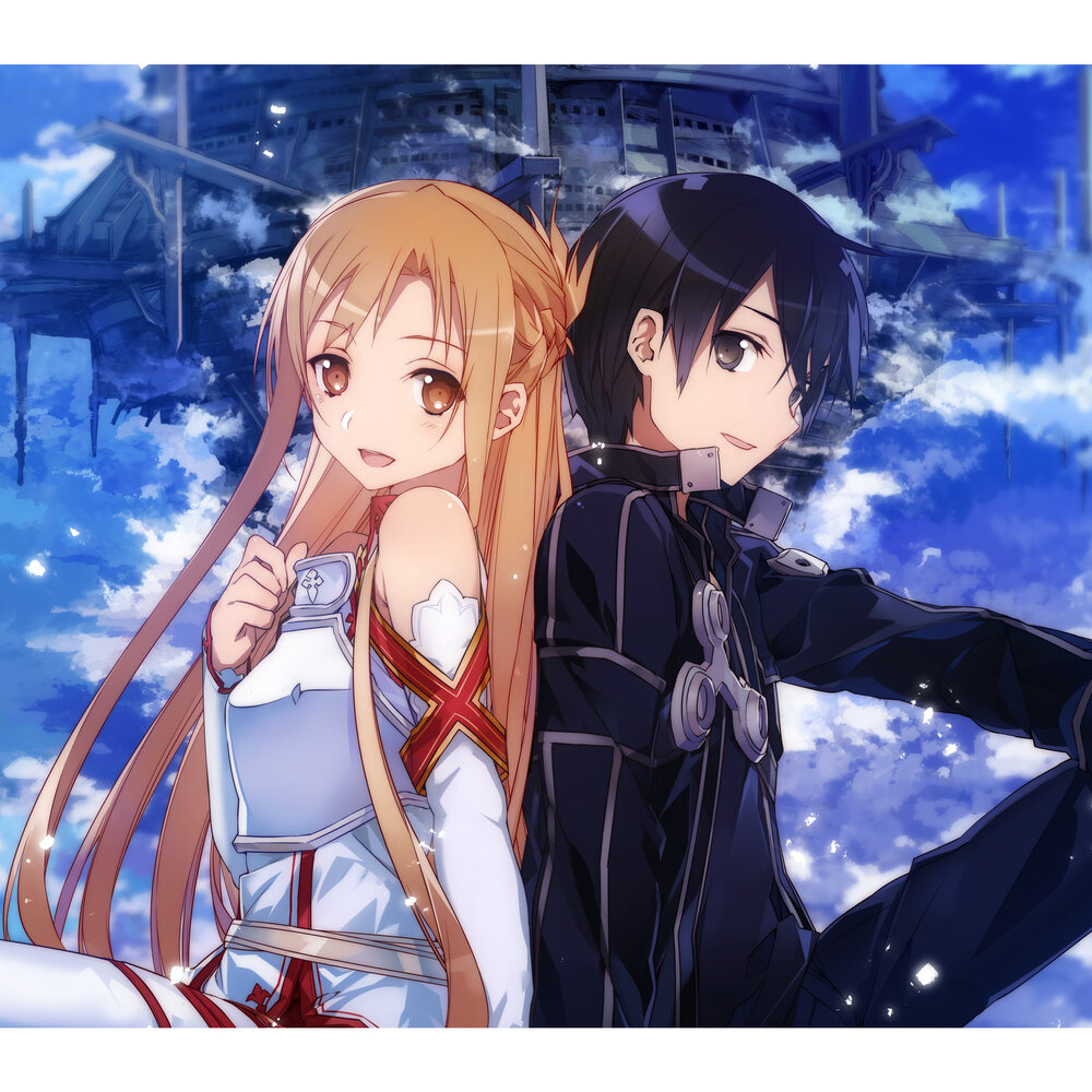 Sword Art online арт Асуна и Кирито