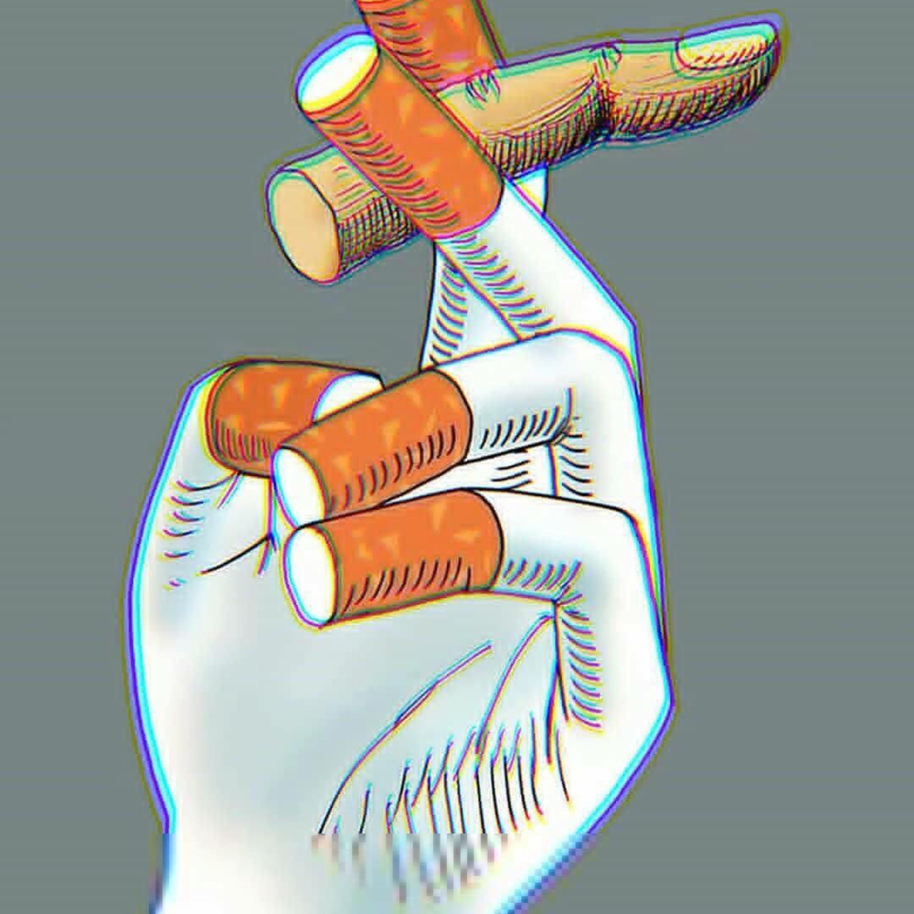 Рука из сигарет