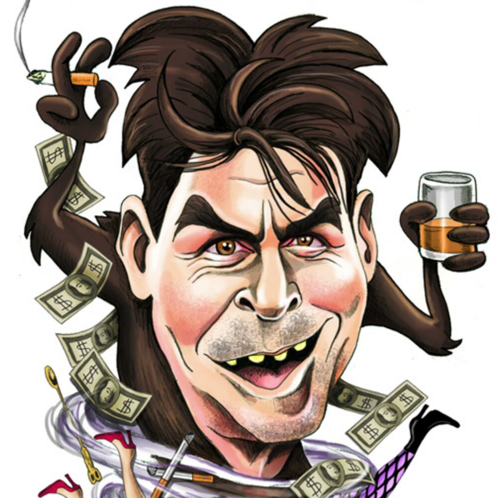 Charlie Sheen caricature. Джокер и Чарли шин. Аватарки для профиля мужчин прикольные рисунки.