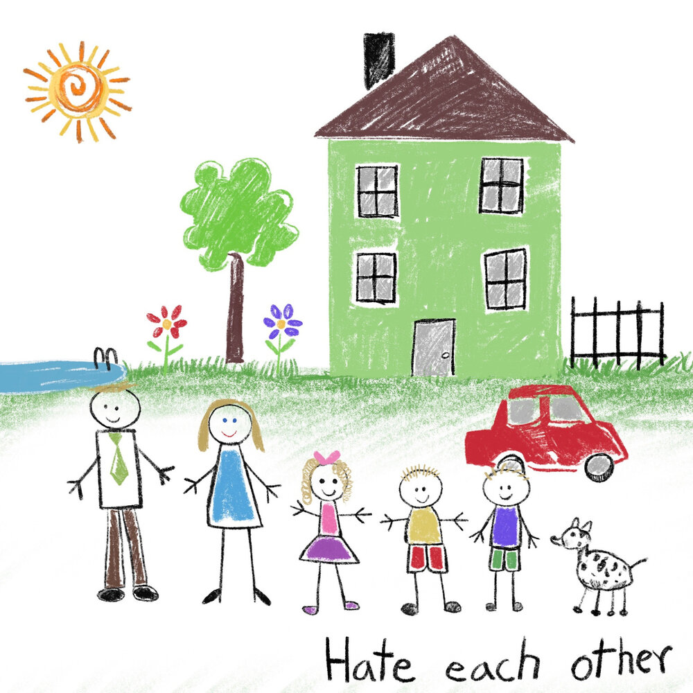 Two gangs standing opposite each other. People hate each other. Hate each other. Hate each other. You hate women.