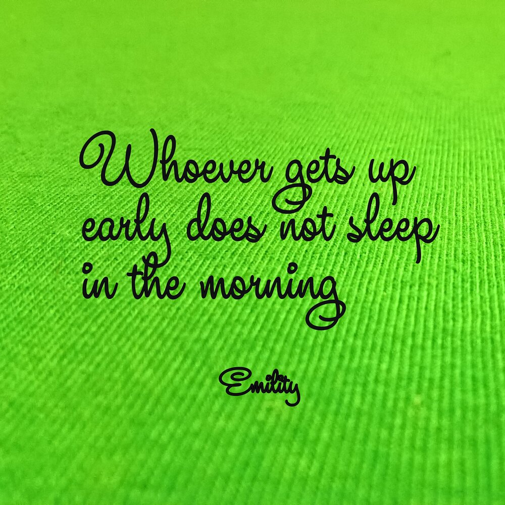 Lulu gets up early on sundays. Gets you up.