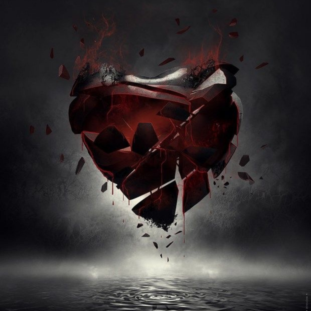 Разбивающая сердце. Расколотое сердце. Темное сердце. Снрдечка разбито.