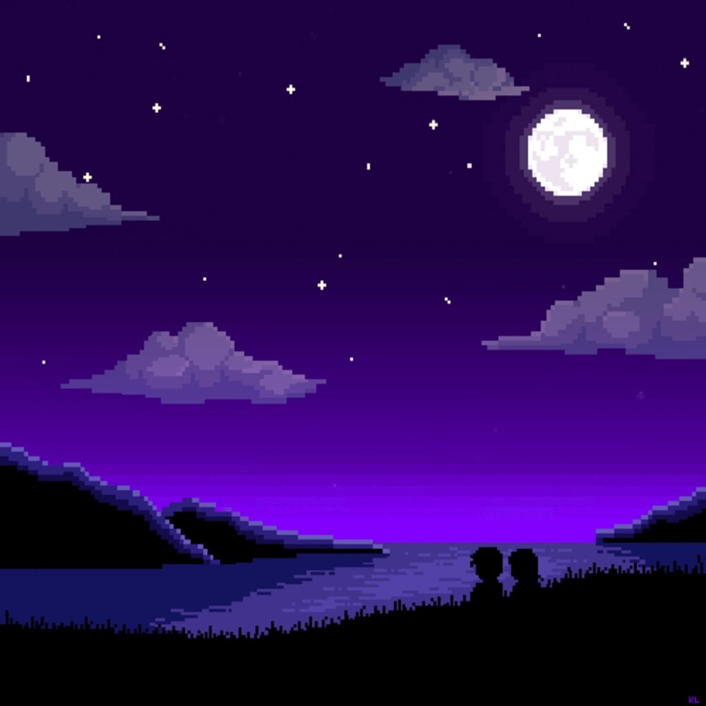 Пиксельные пейзажи ночь