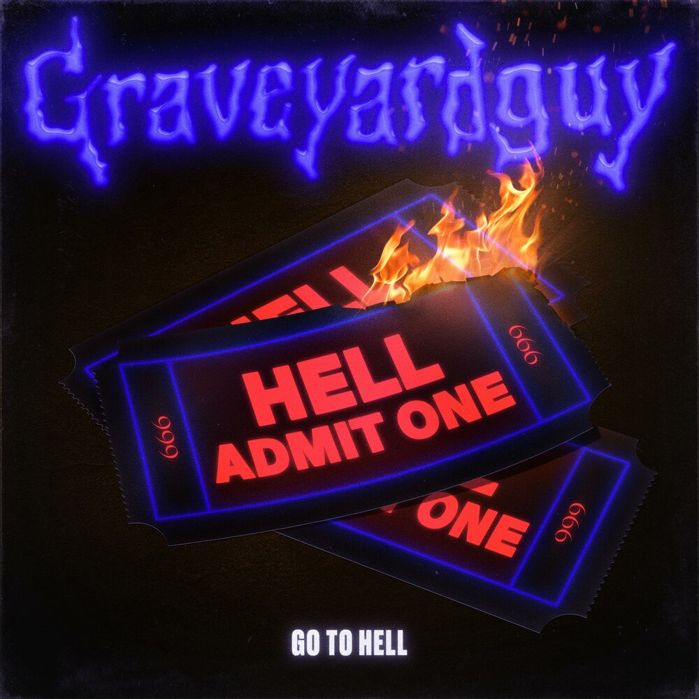 Graveyardguy. Go to Hell. Graveyardguy logo.