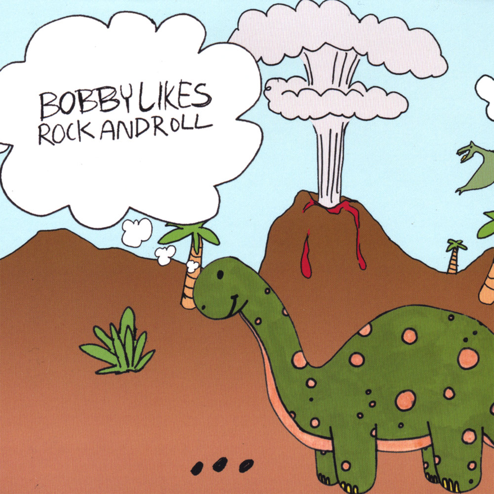 Likes rock. Динозавр слушает. Динозаврик Бобби. Bobby Dino. Rock and Roll Dinosaurs.