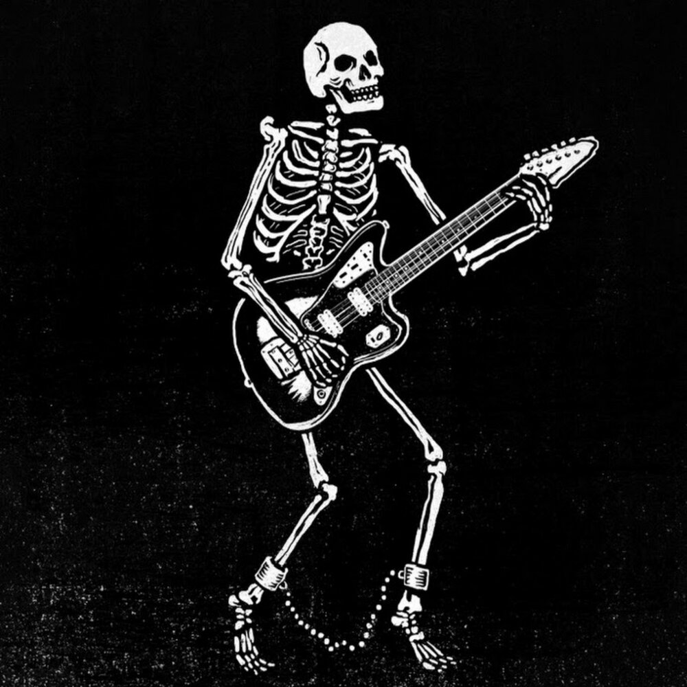 Скелет с гитарой