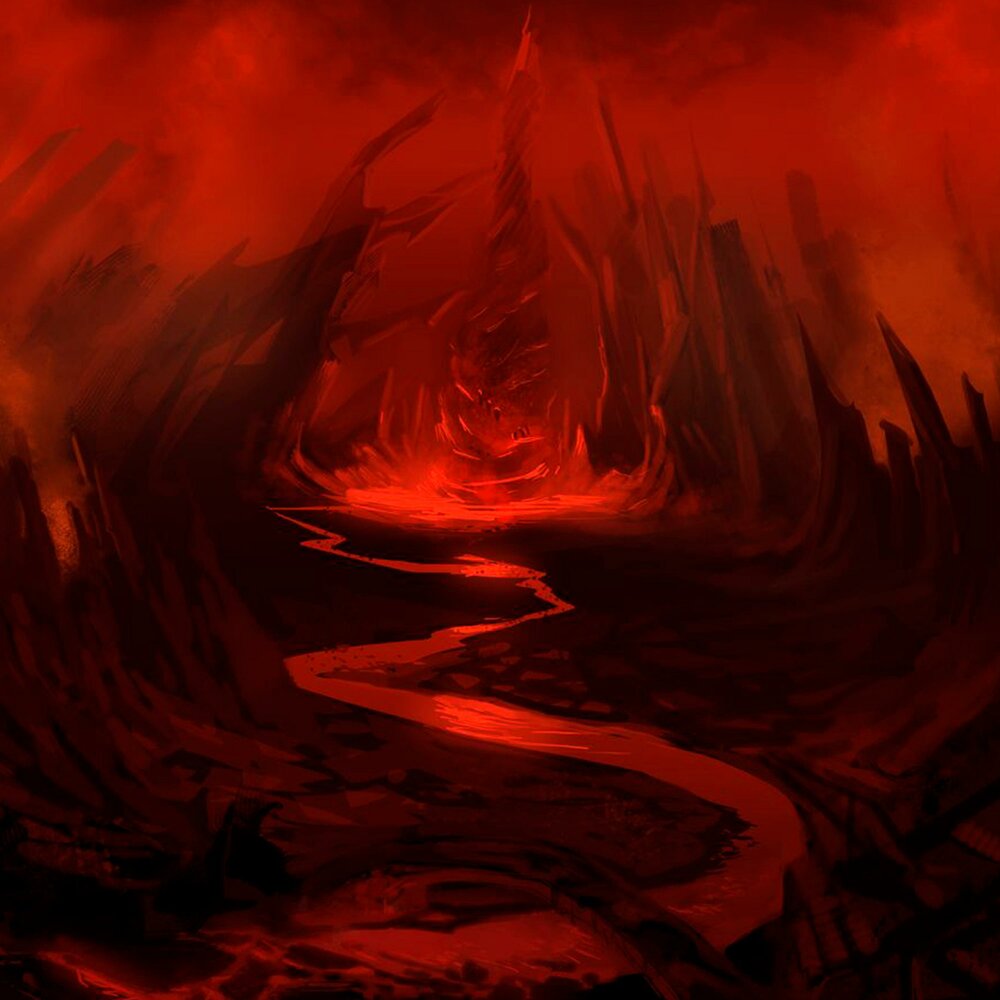 Врата бездны. Картинки ада. Пейзаж ада. Красивый ад.