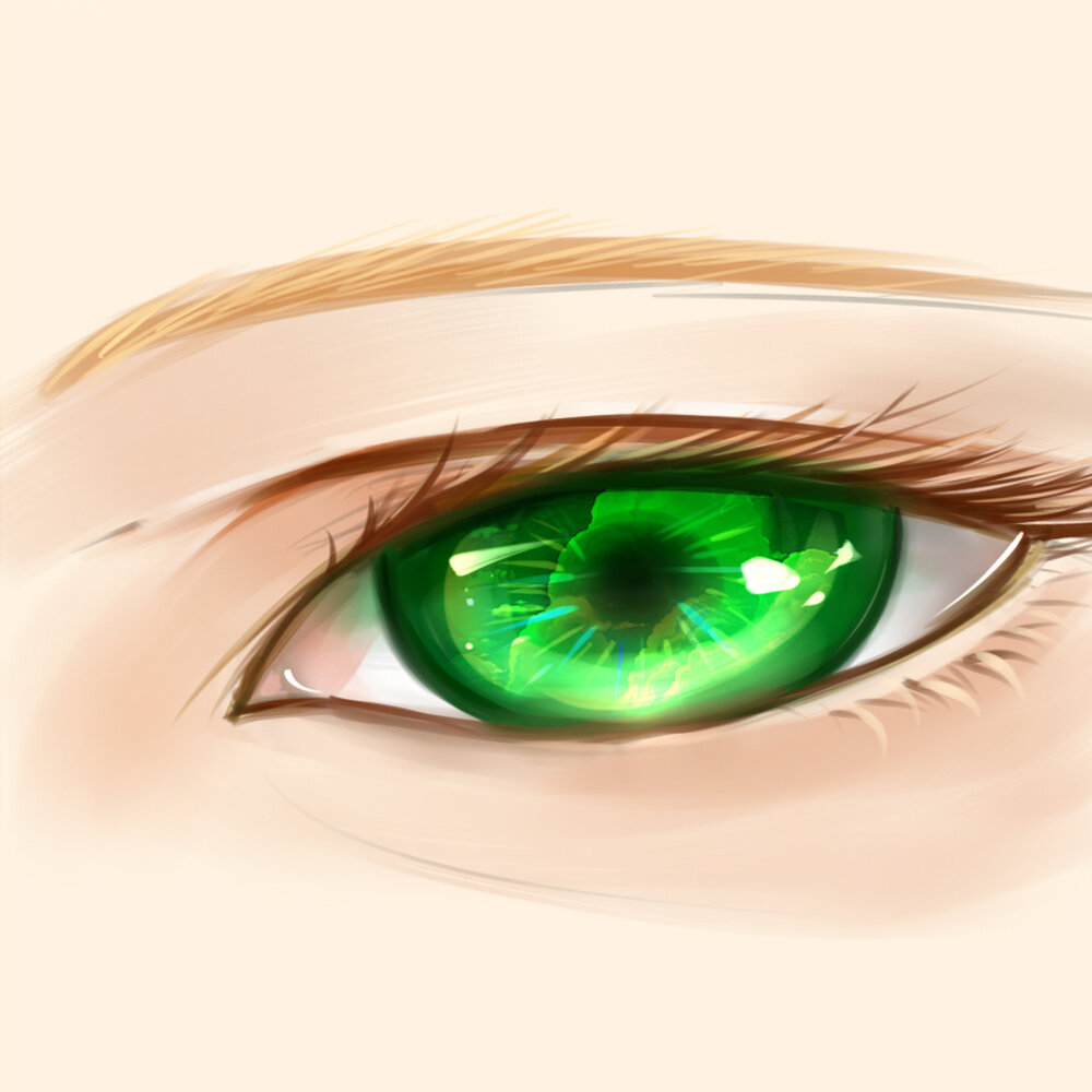 Green eyed look. Зеленые глаза аниме. Изумрудные глаза аниме. Аниме глаза. Глаза арты.