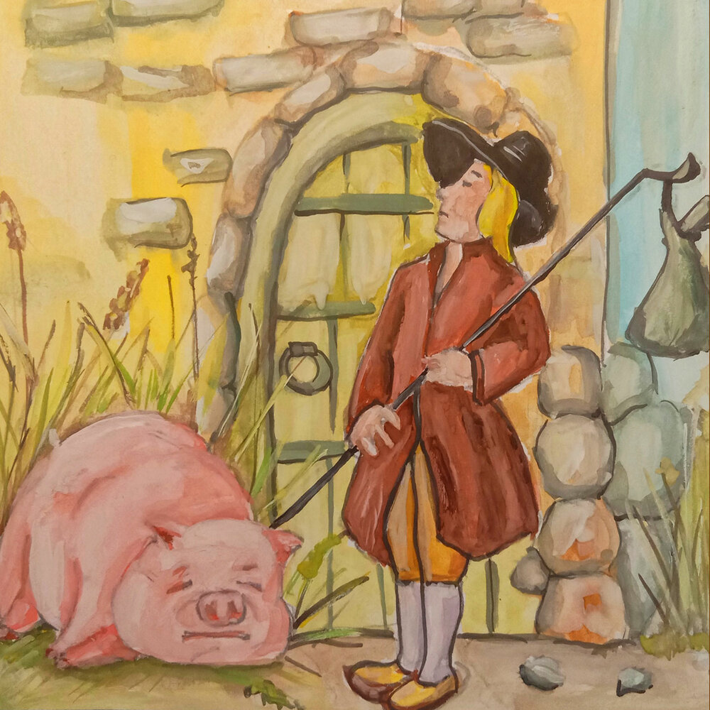 Свинопас рисунок к сказке андерсена нарисовать