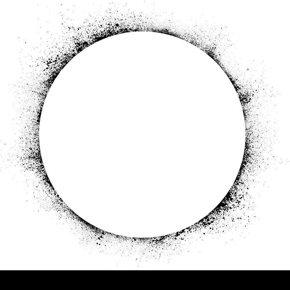 Белый круг краской