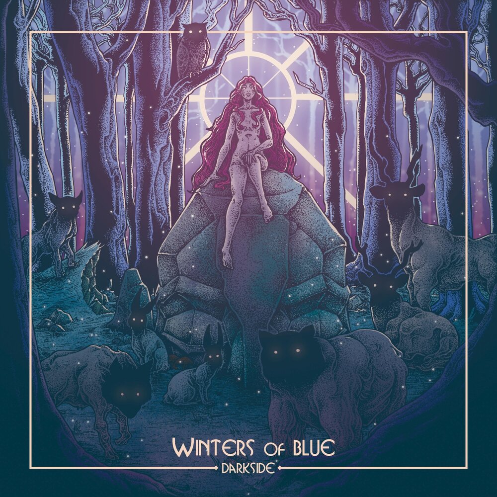 Open the dark. Winter Blue.