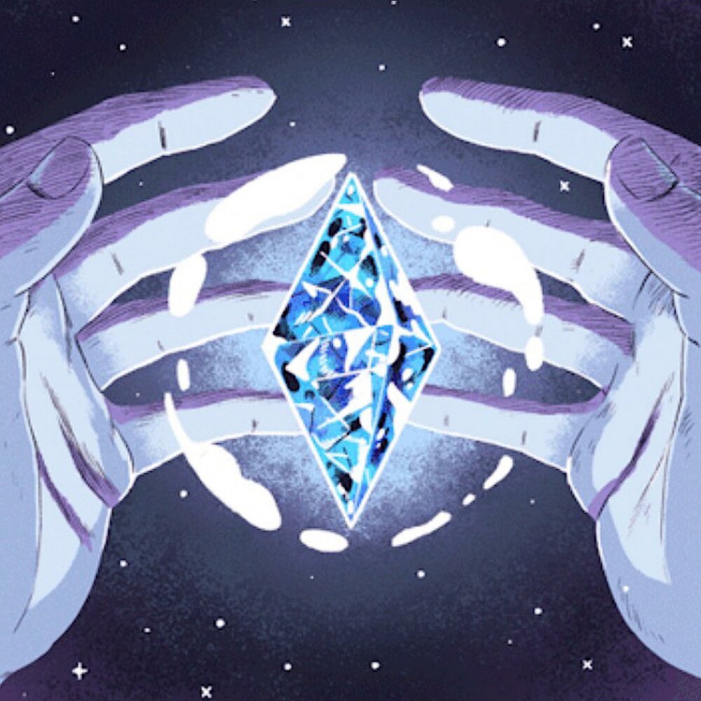 Lowx crystal dreams. Магические Кристаллы. Кристалл в руке.