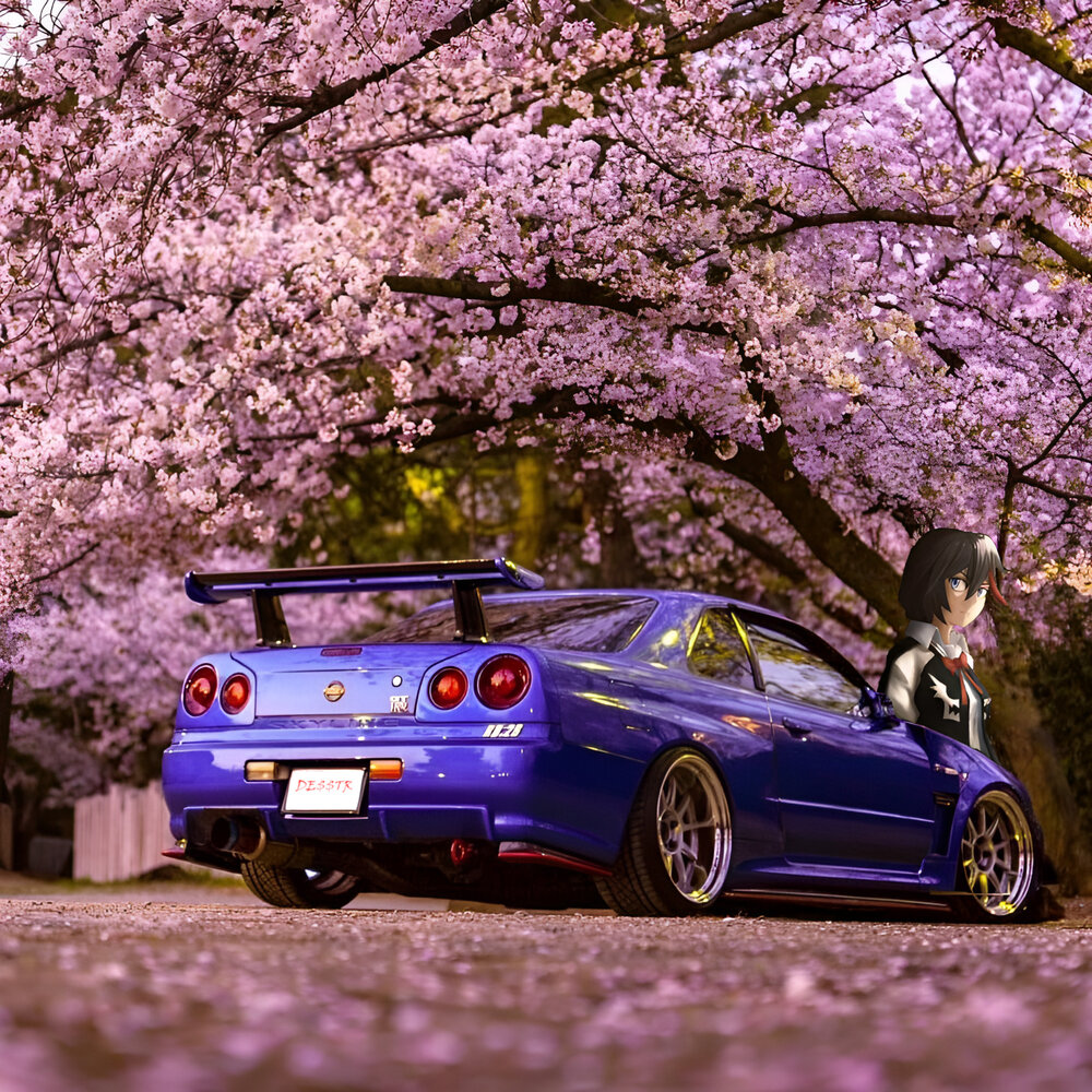 Nissan Skyline GTR r34 фиолетовый