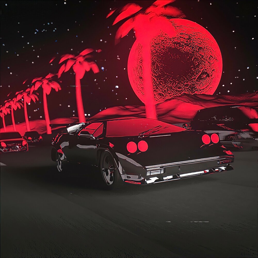 Lamborghini Countach Retro Wave