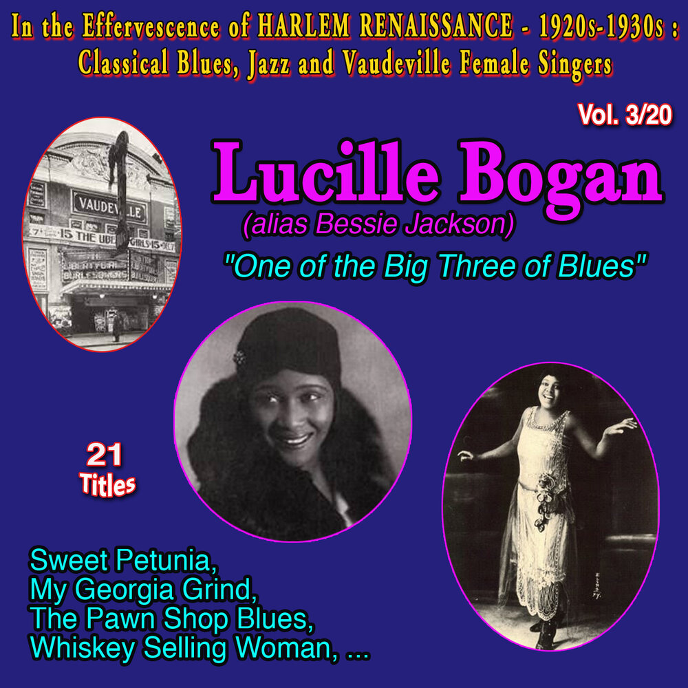 Different kind of blues. Lucille Bogan. Music next to Blue.