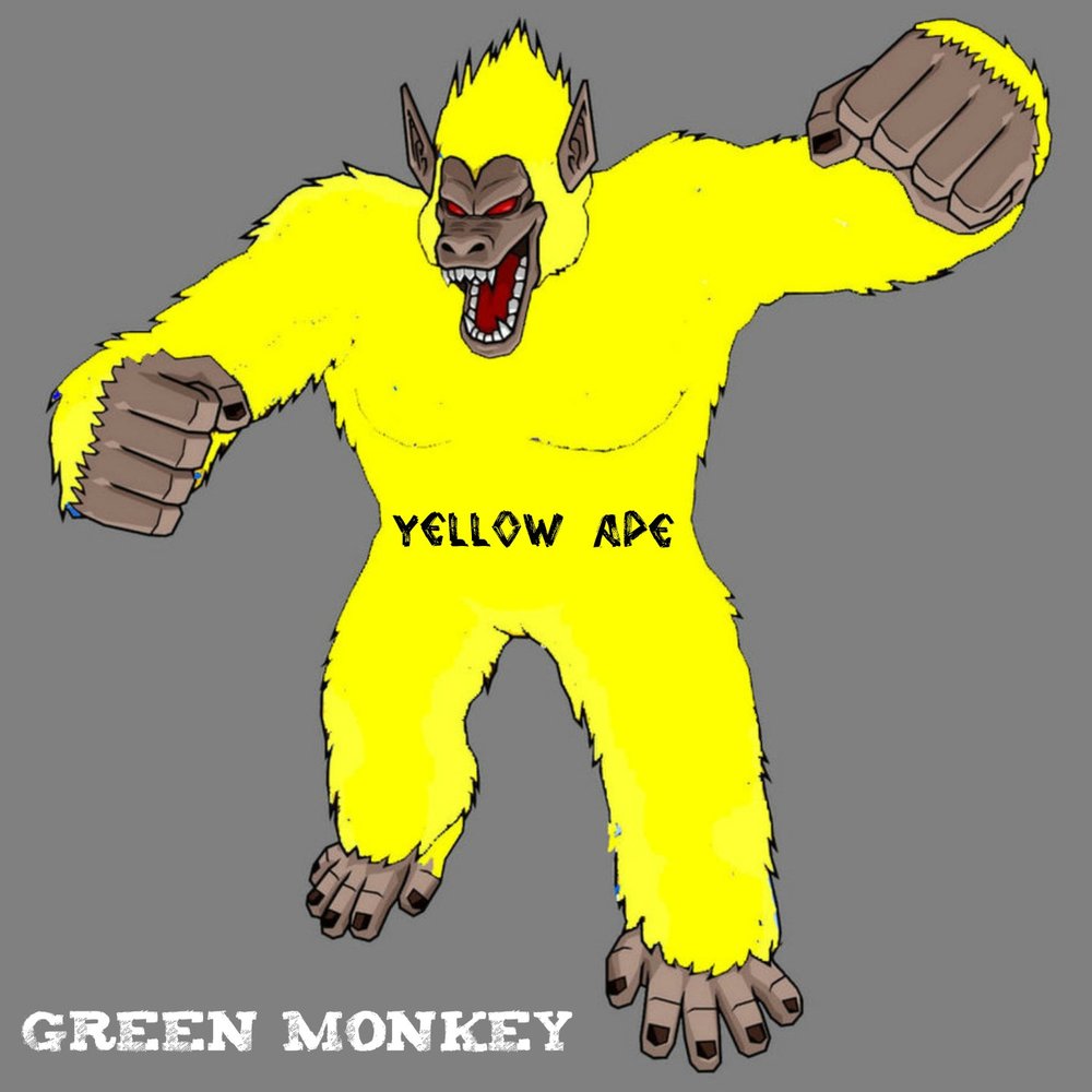 Green baboon. Джин обезьяна зеленая. Ром обезьяна зеленая. Golden great Ape. Gold Oozaru.